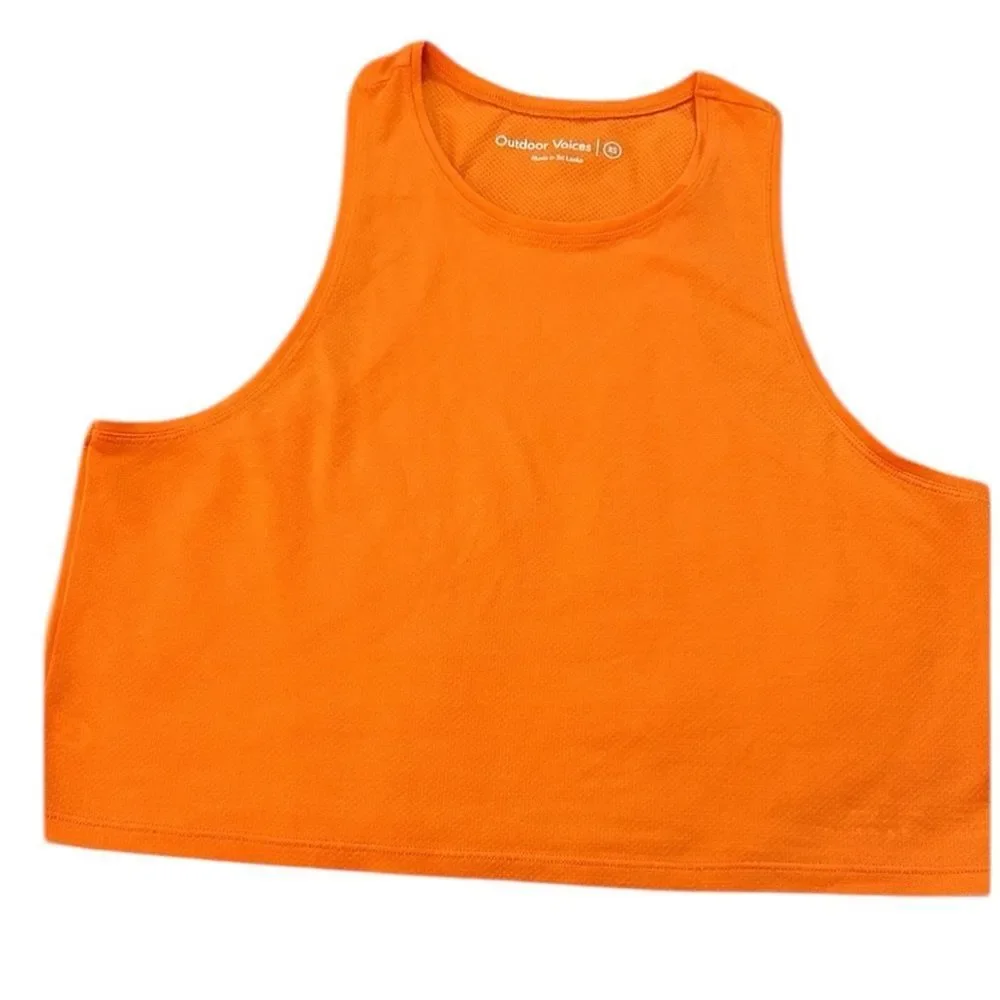 Outdoor Voices Bright Orange Crop tank Top size extra small